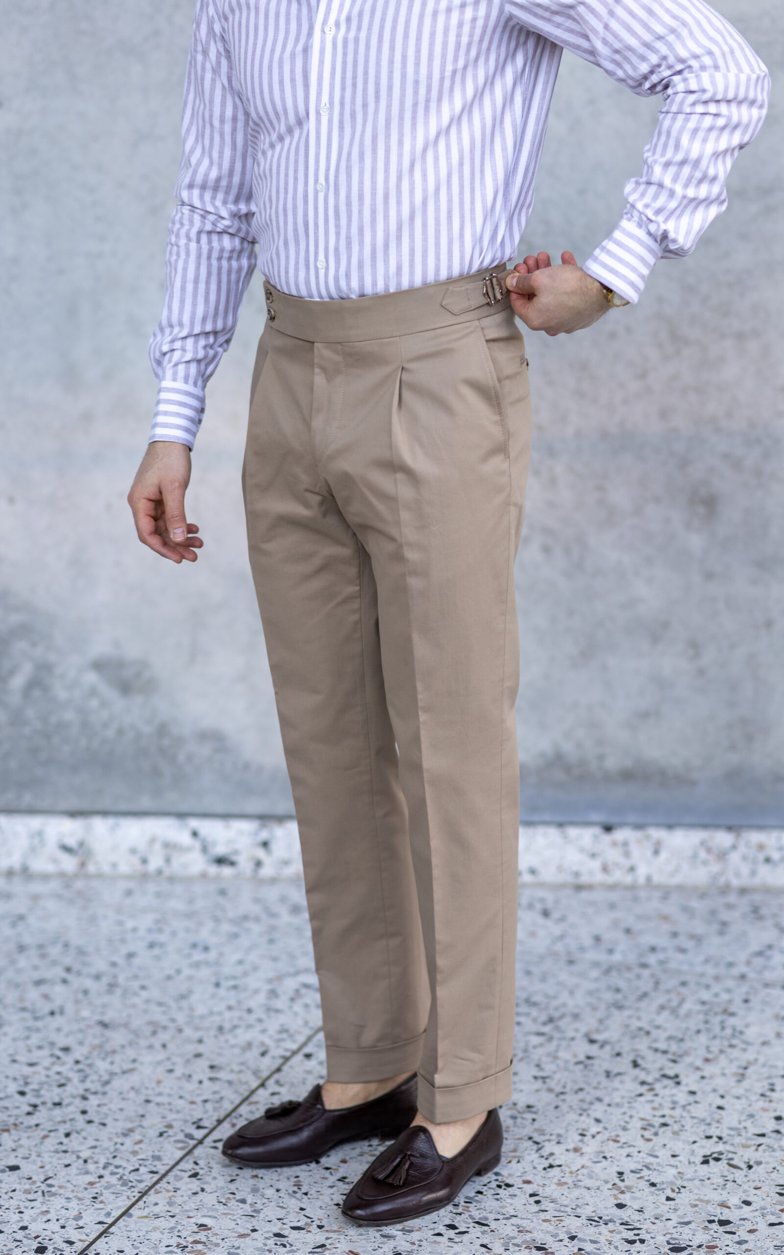 Spodnie Bawełniane Modena Beż