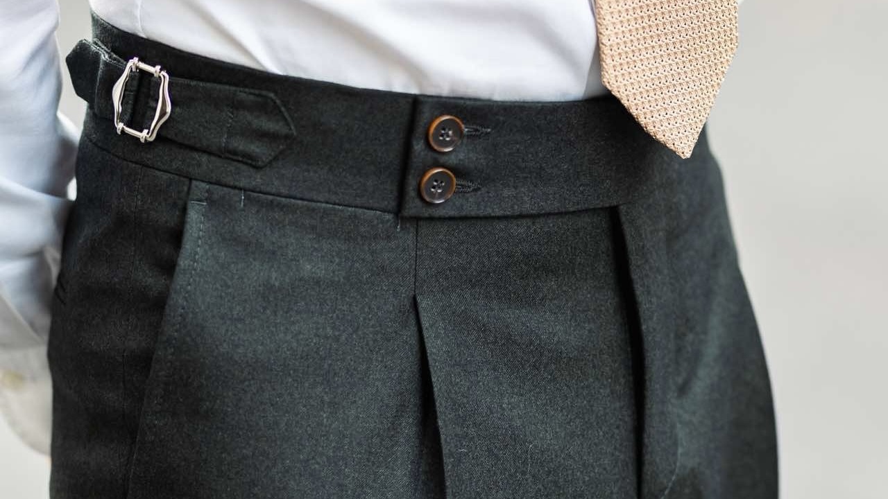 MODA MĘSKA Spodnie Flanelowe Męskie Modena – flanela Vitale Barberis Canonico | 4Gentleman